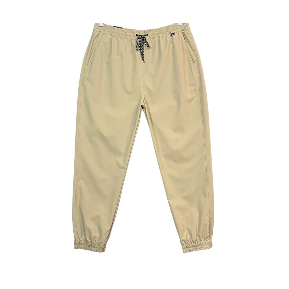 Hurley Men's Dri Fit Jogger Pants Size XL (35x28) Khaki Modern Athletic Style